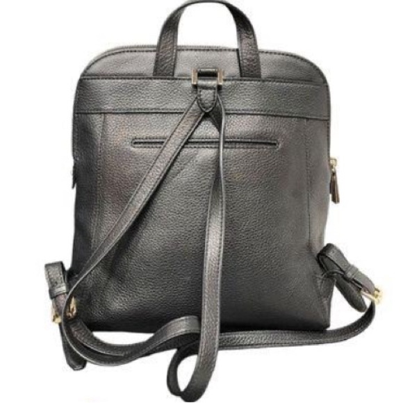 Michael Kors Unisex Medium Rhea
Black Pebbled Leather Slim Backpack w/COA - Picture 3 of 7